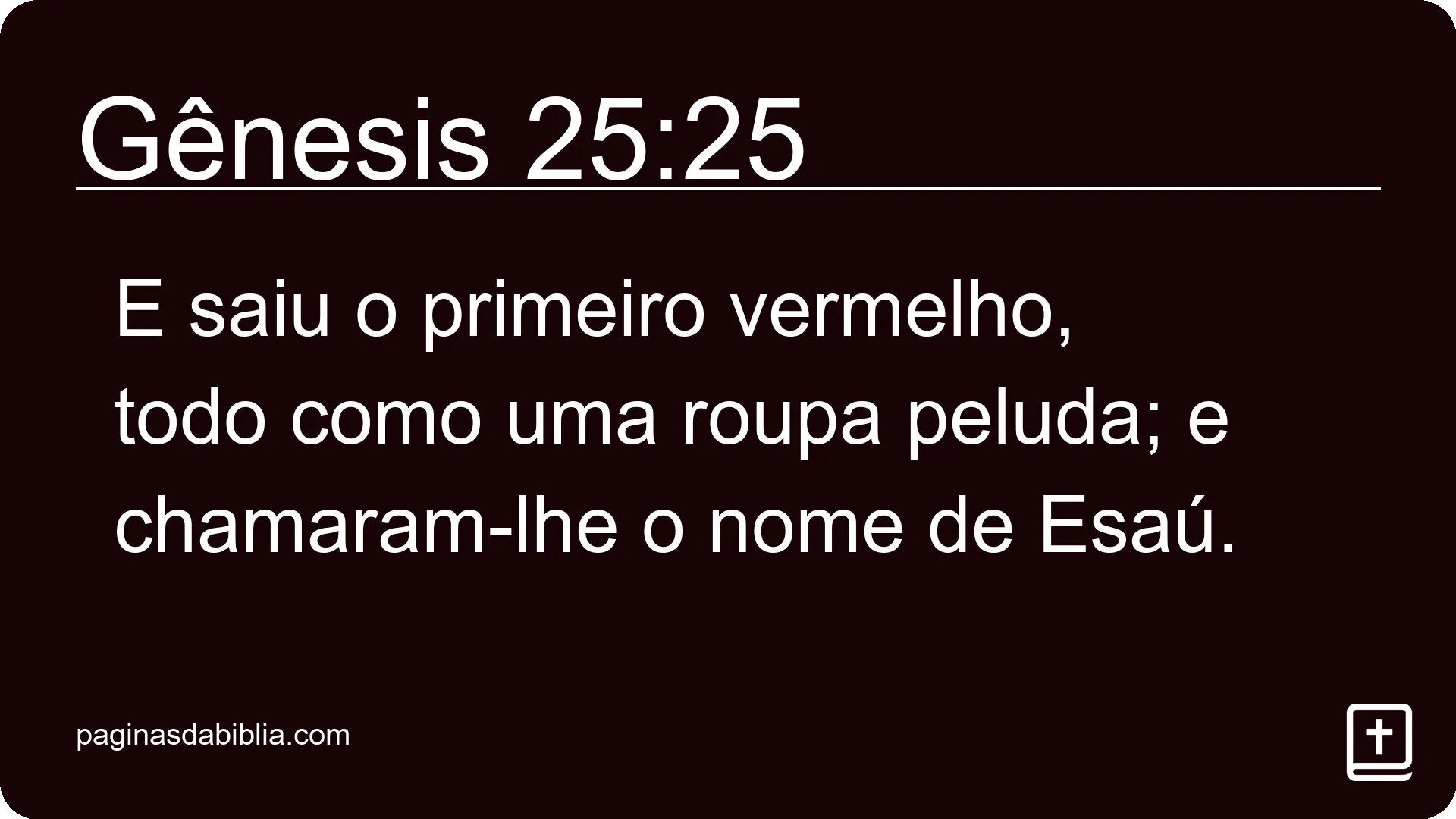 Gênesis 25:25