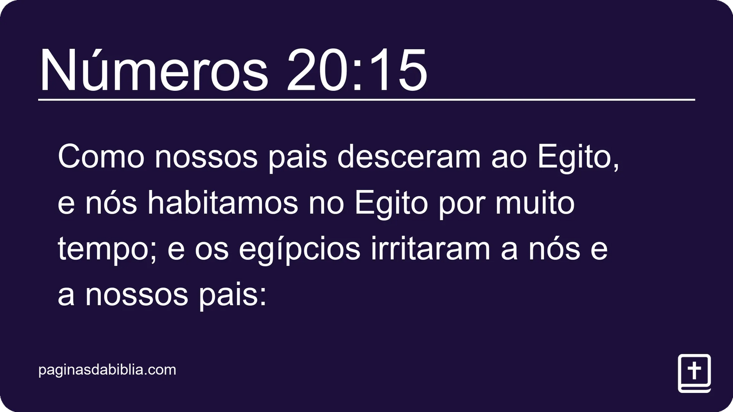 Números 20:15