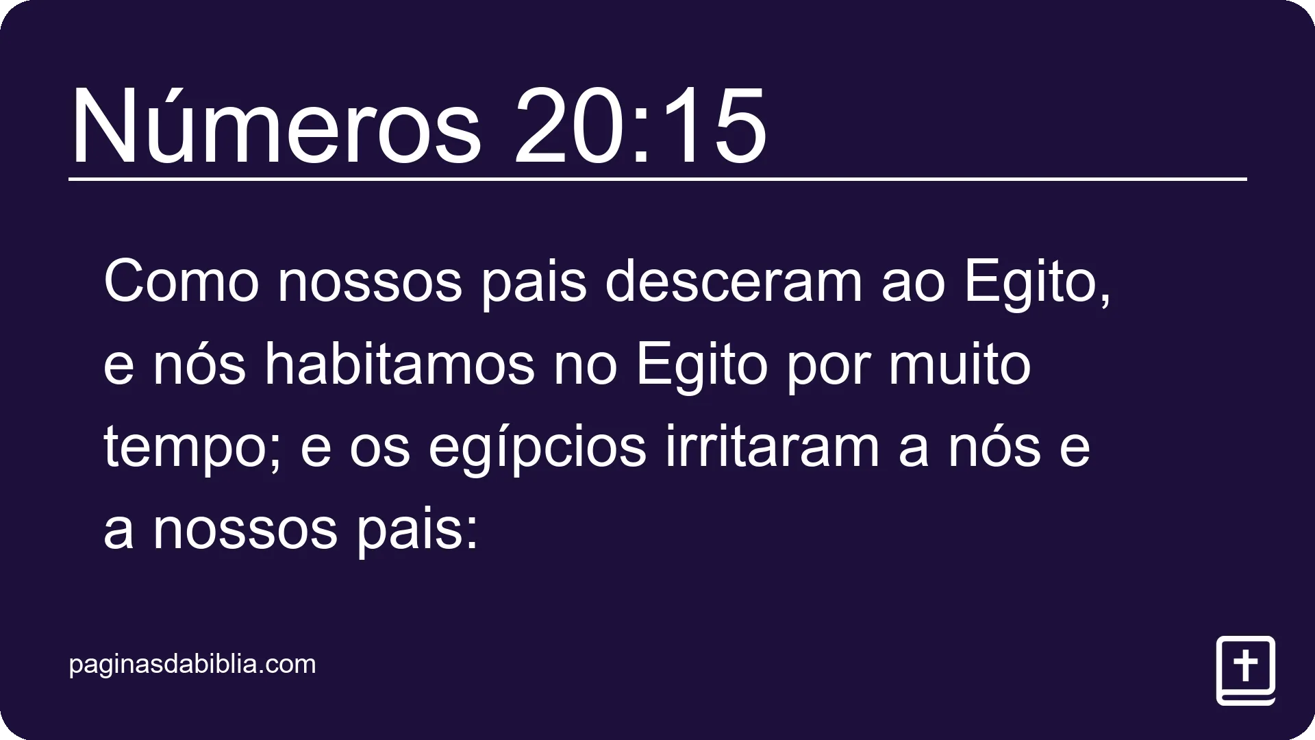 Números 20:15