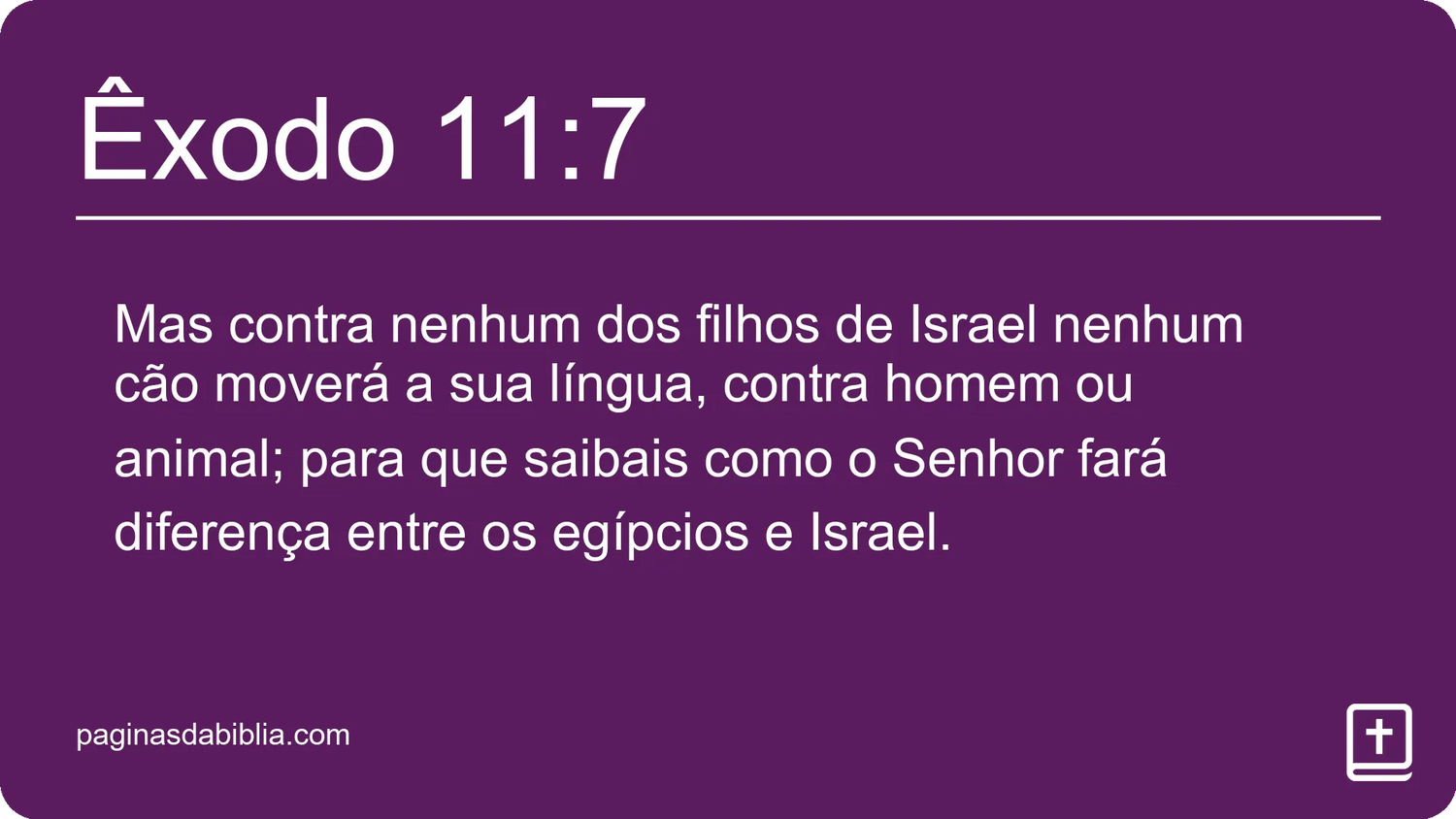 Êxodo 11:7