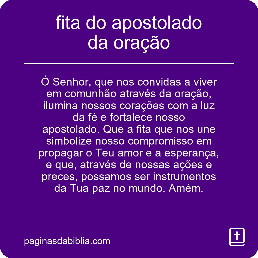 fita do apostolado da oração