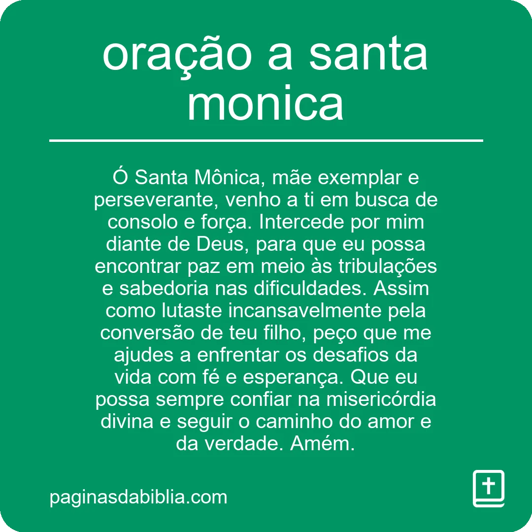 oração a santa monica