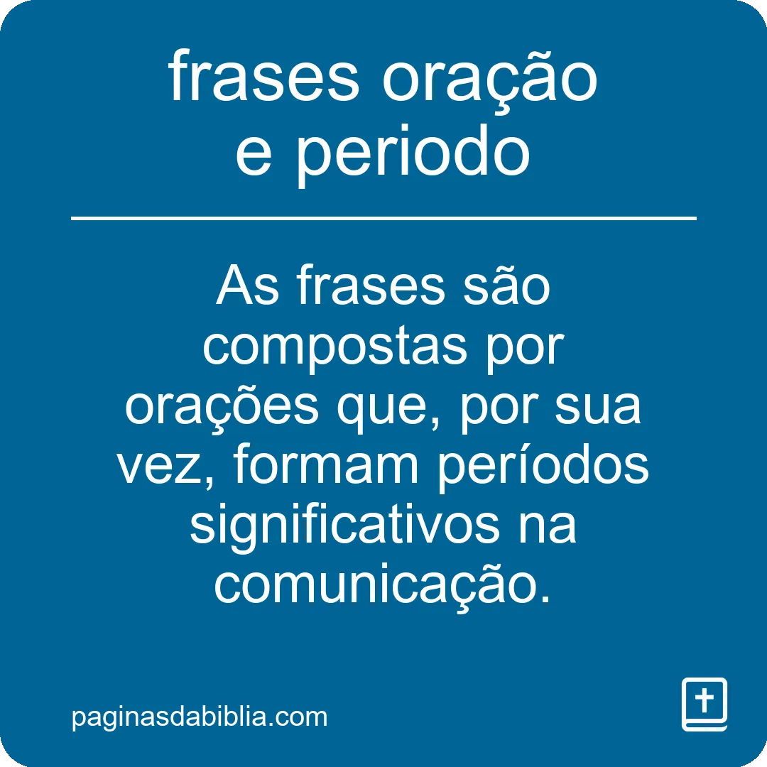 frases oração e periodo