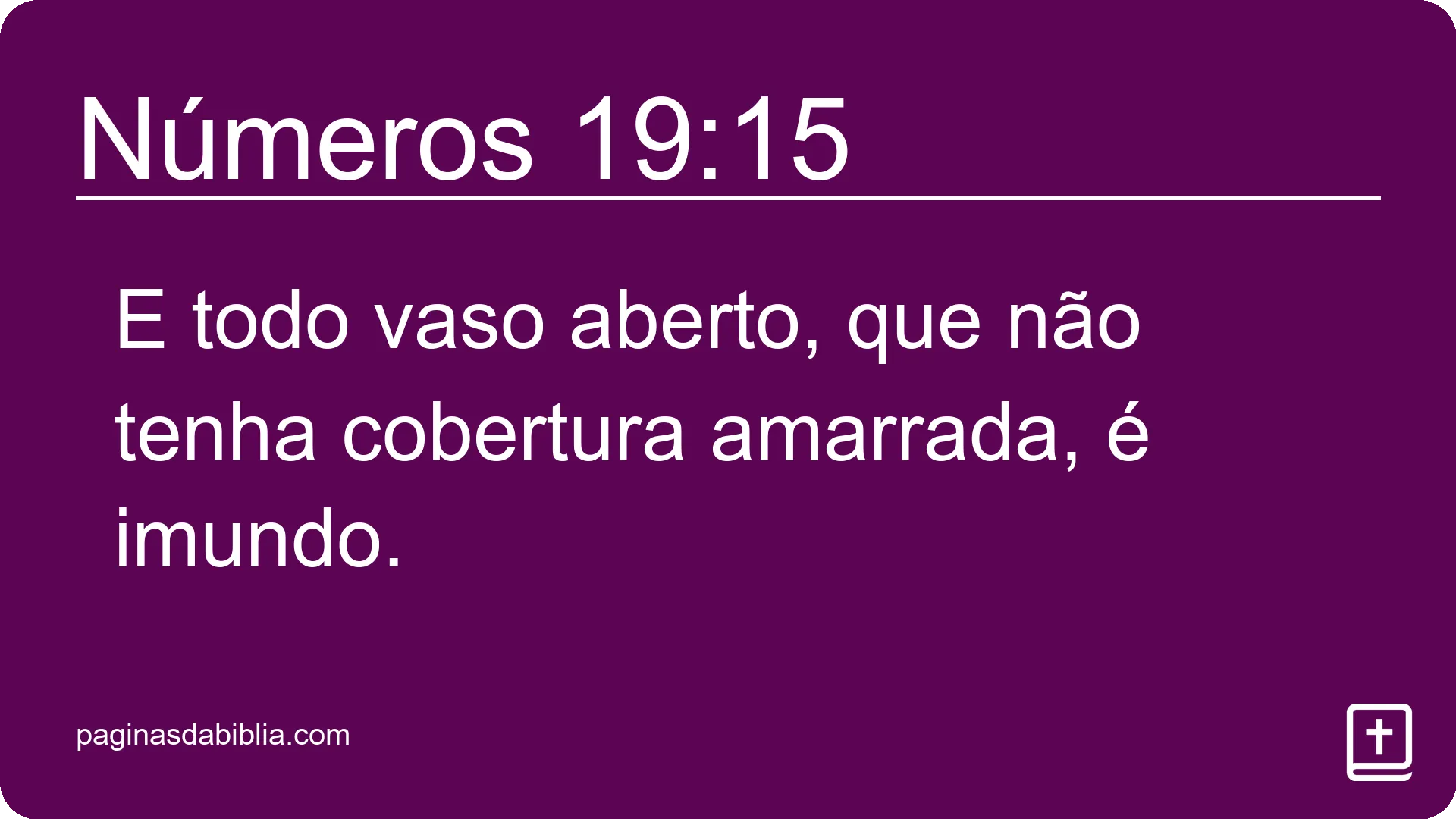 Números 19:15