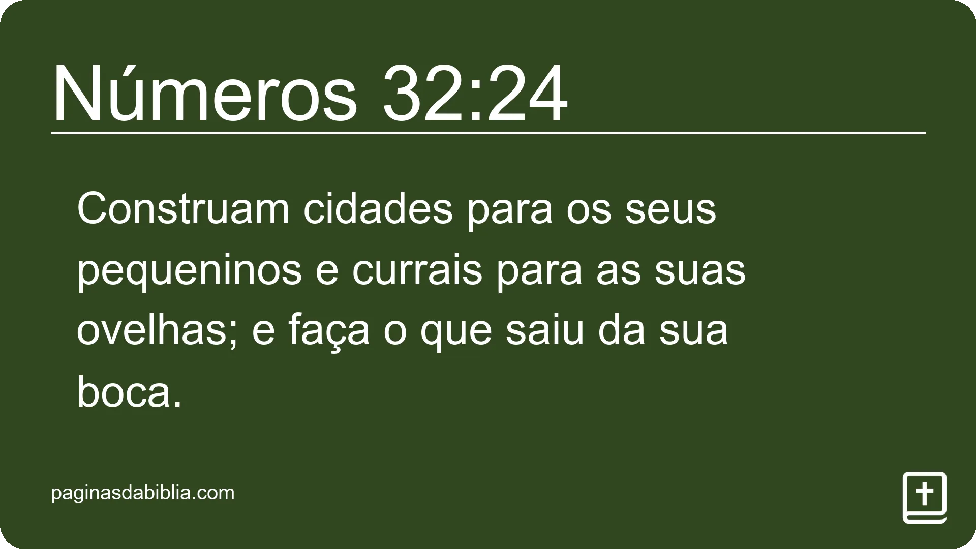 Números 32:24