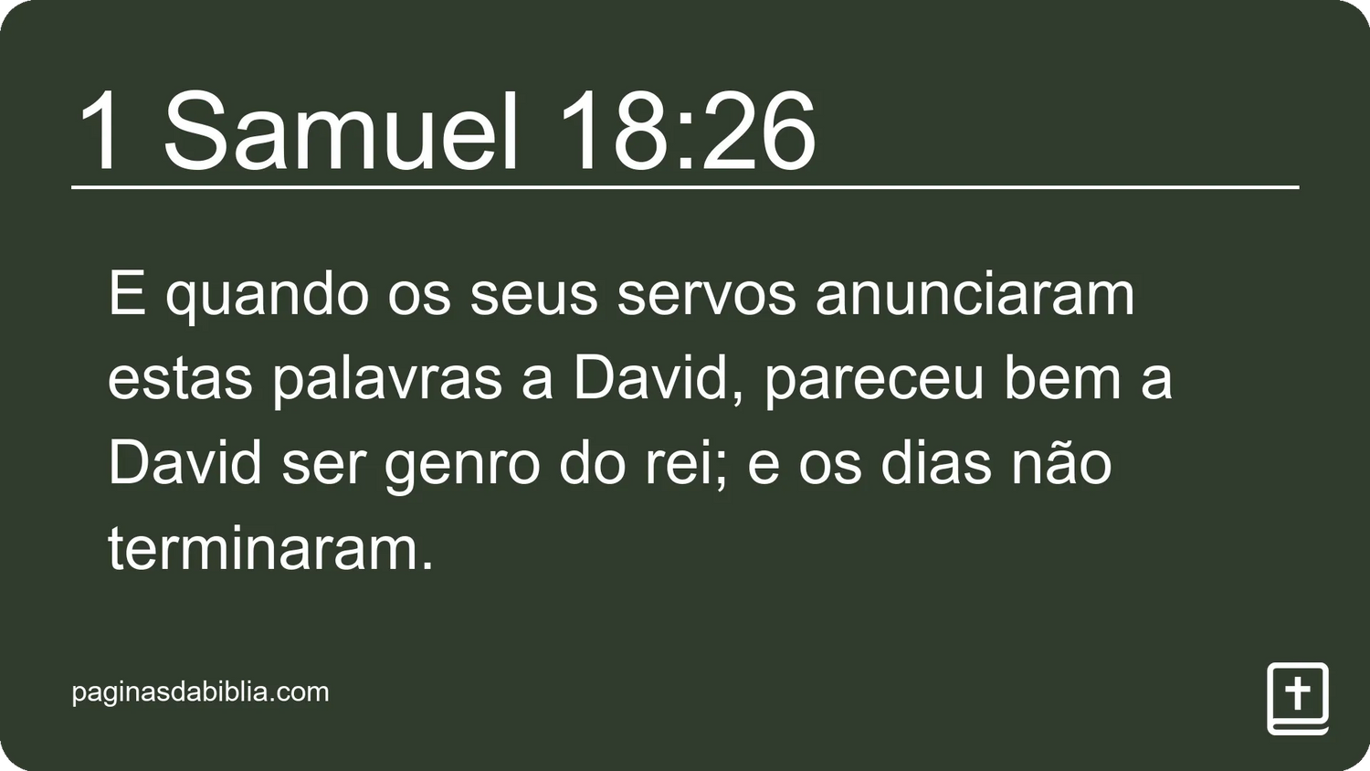 1 Samuel 18:26