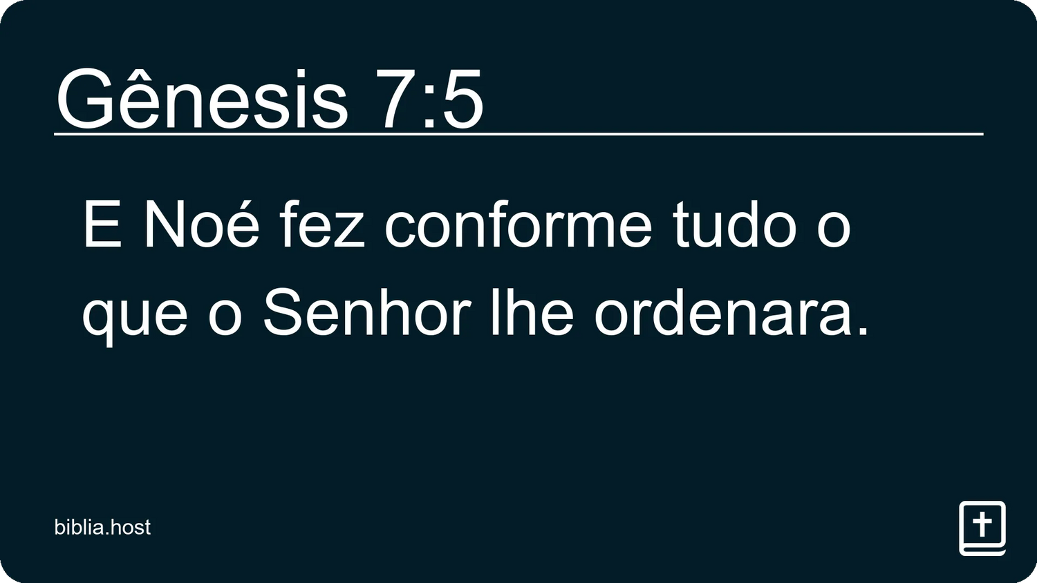 Gênesis 7:5