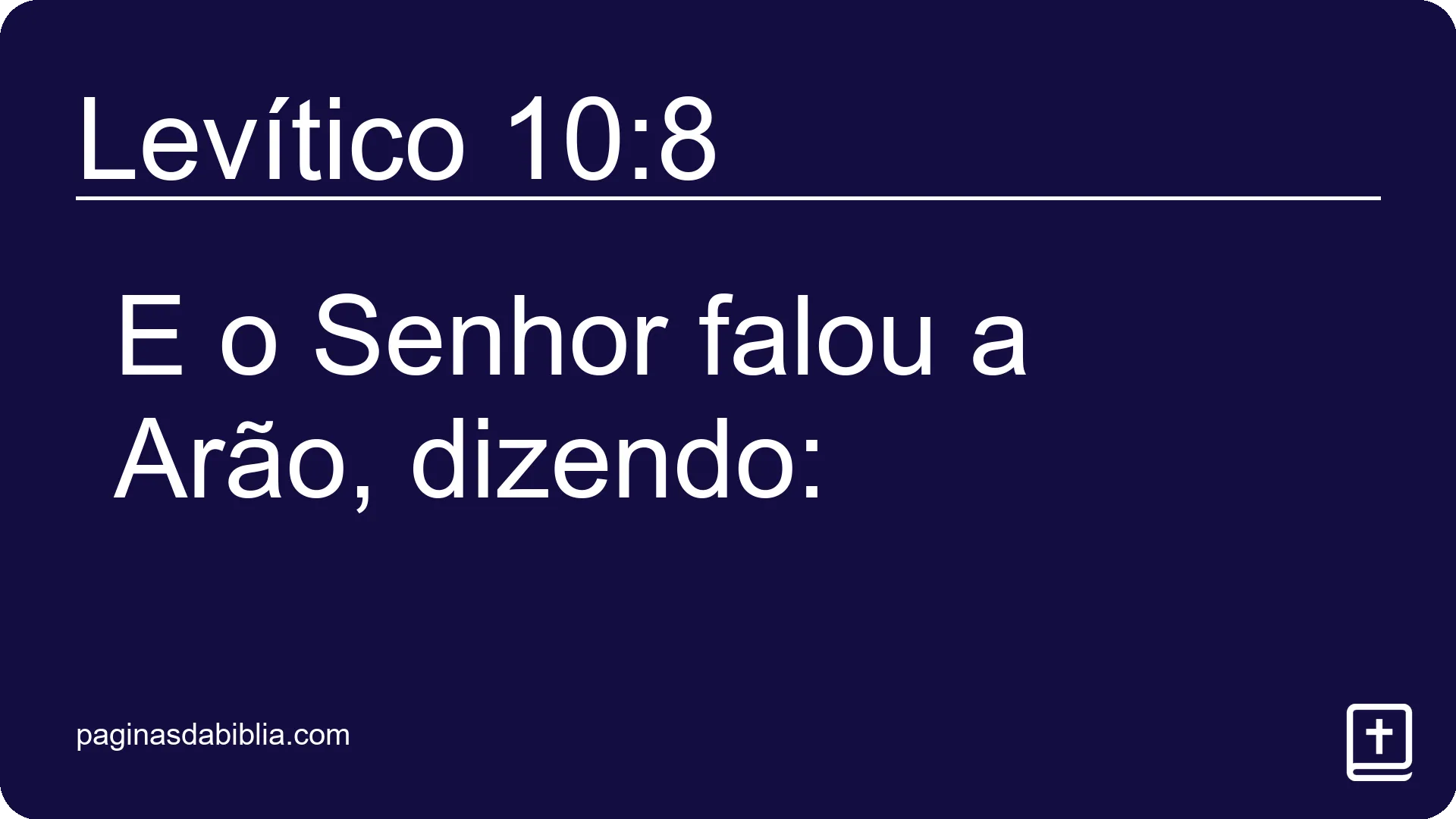 Levítico 10:8