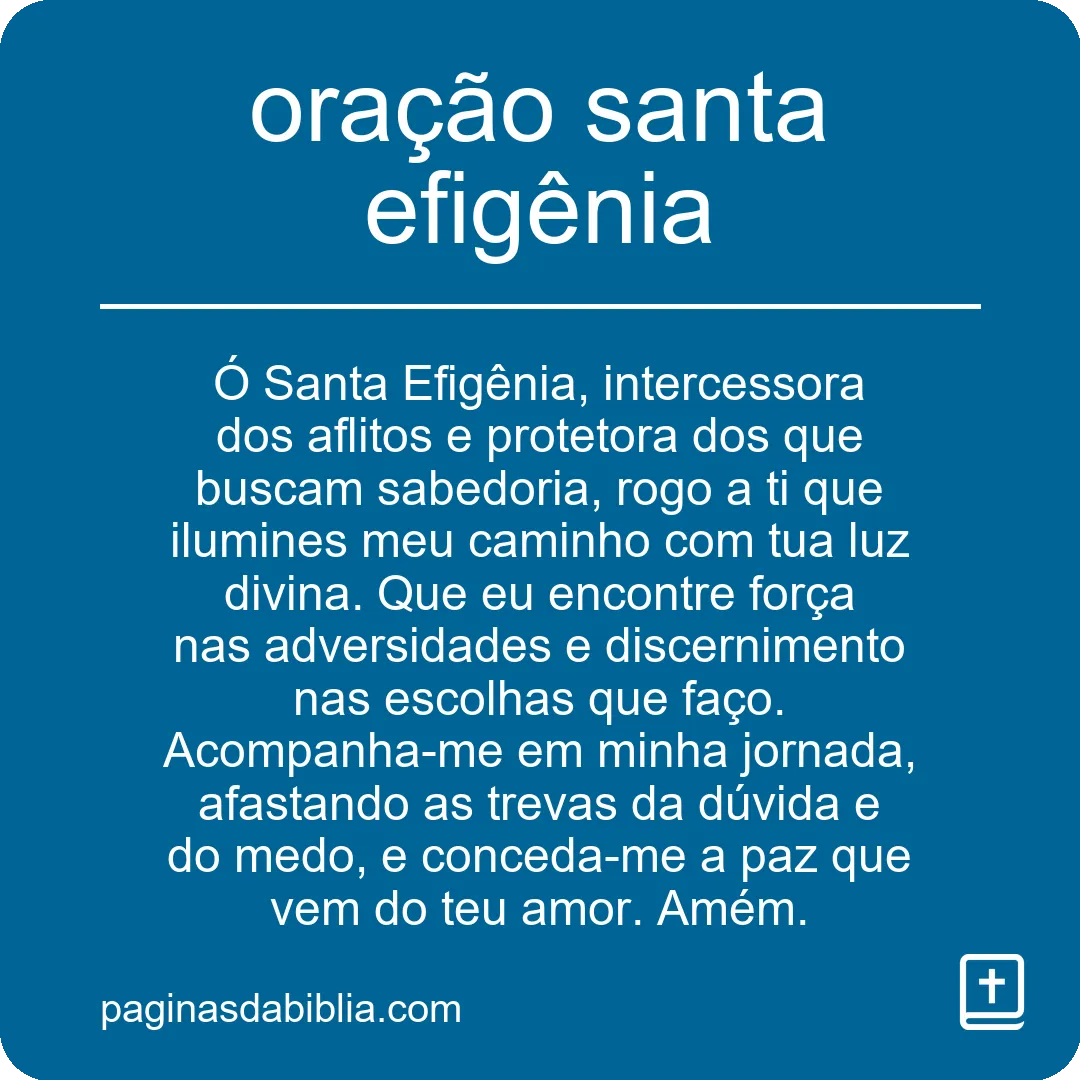 oração santa efigênia