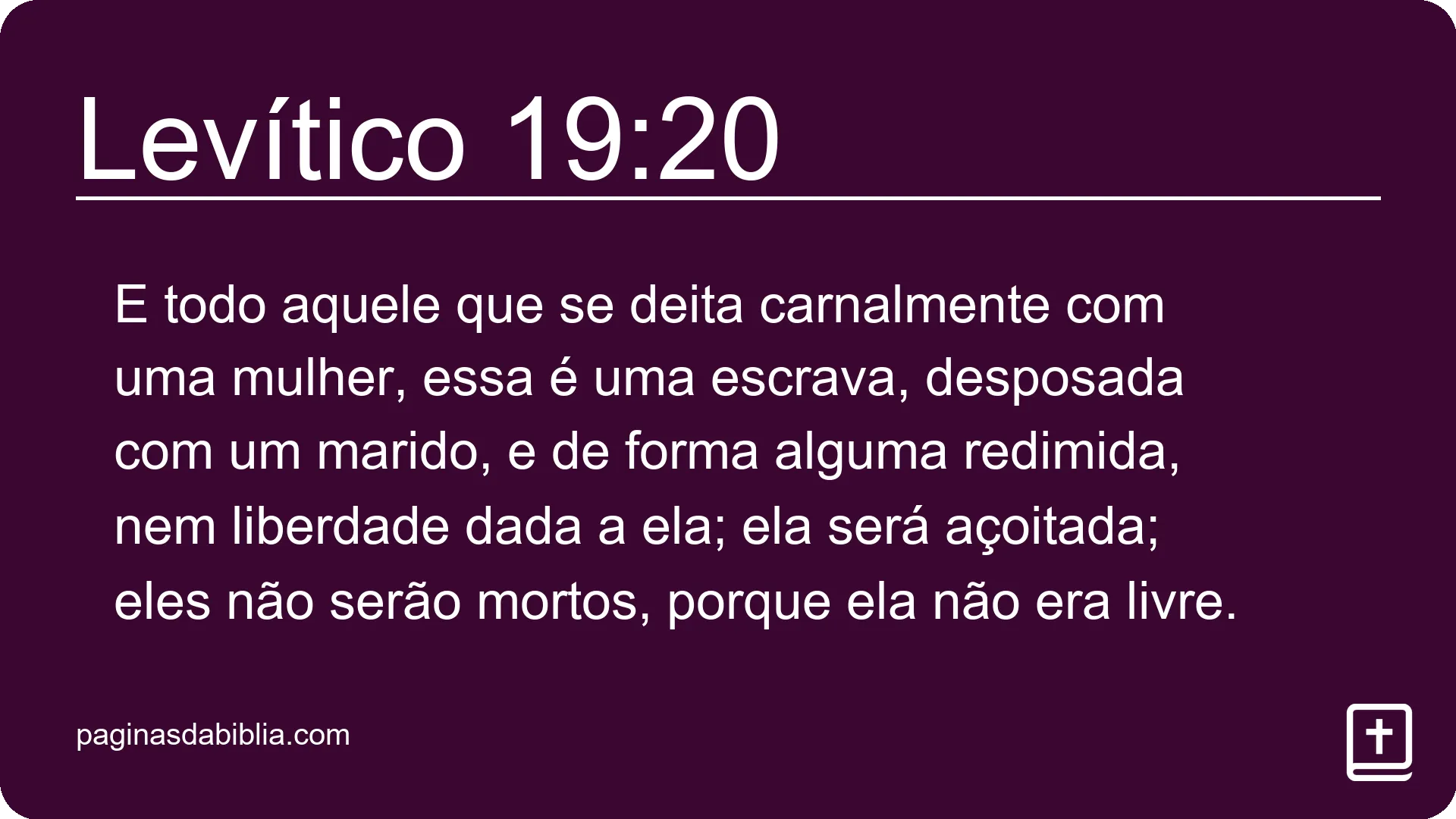 Levítico 19:20