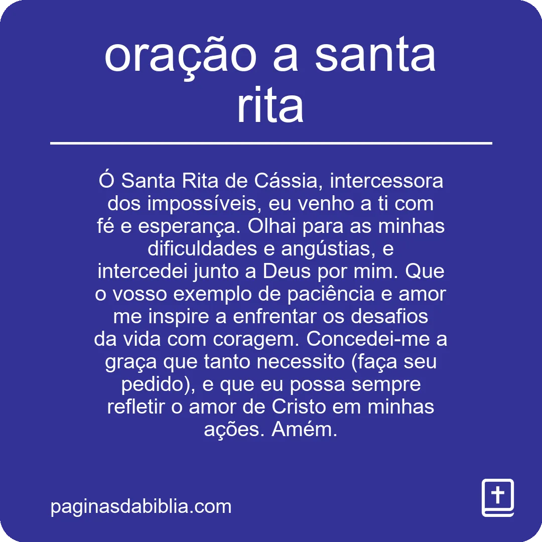 oração a santa rita