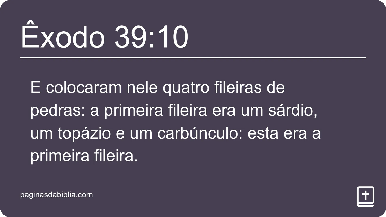 Êxodo 39:10