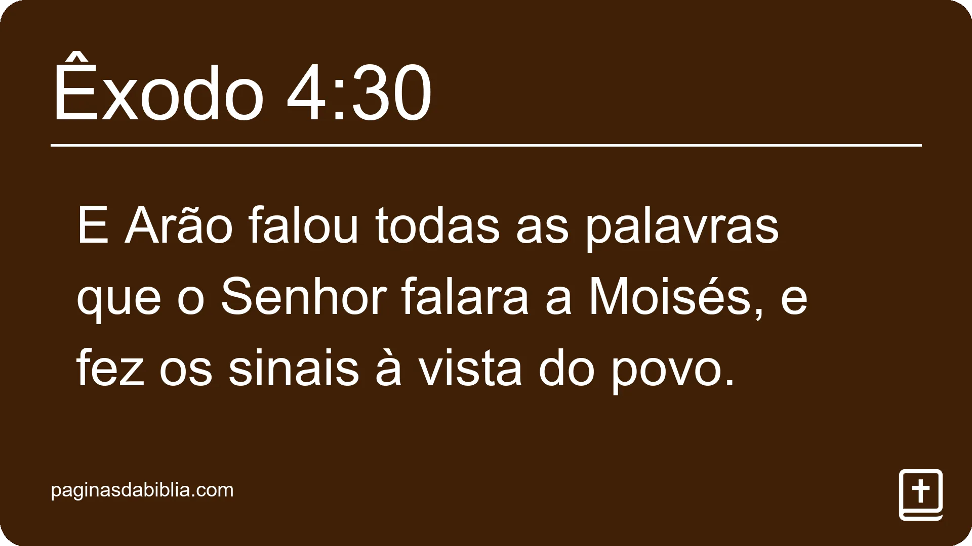 Êxodo 4:30