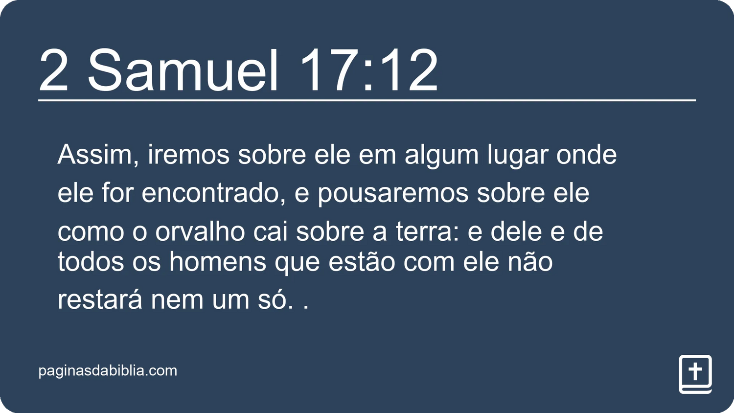 2 Samuel 17:12