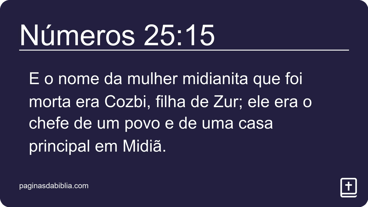 Números 25:15