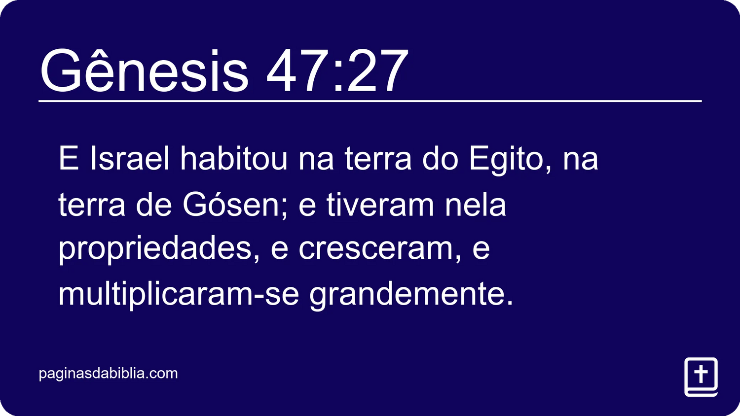 Gênesis 47:27