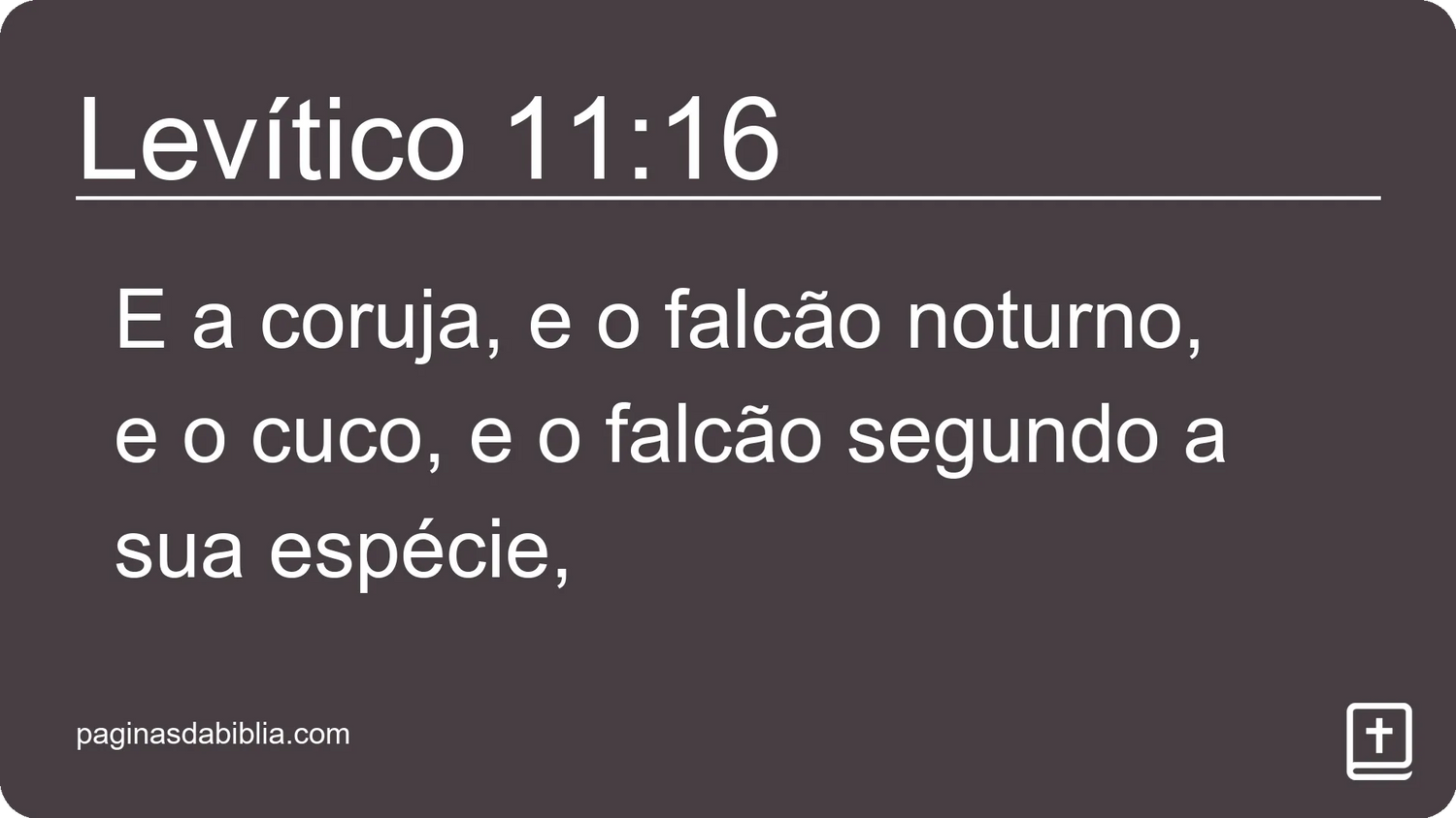 Levítico 11:16