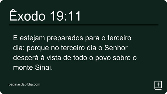 Êxodo 19:11