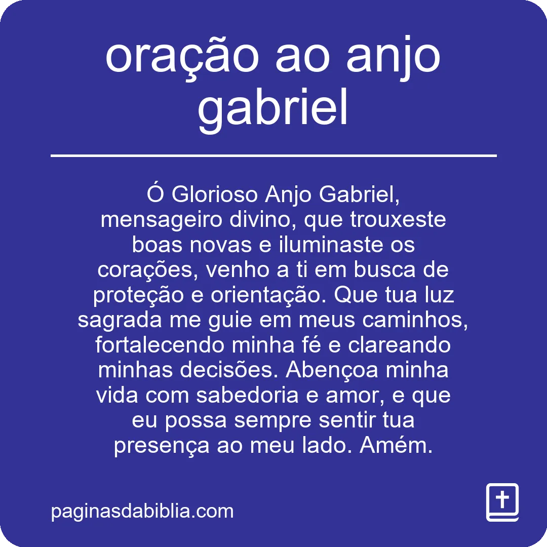 oração ao anjo gabriel