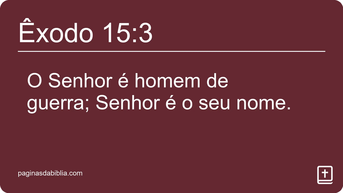 Êxodo 15:3