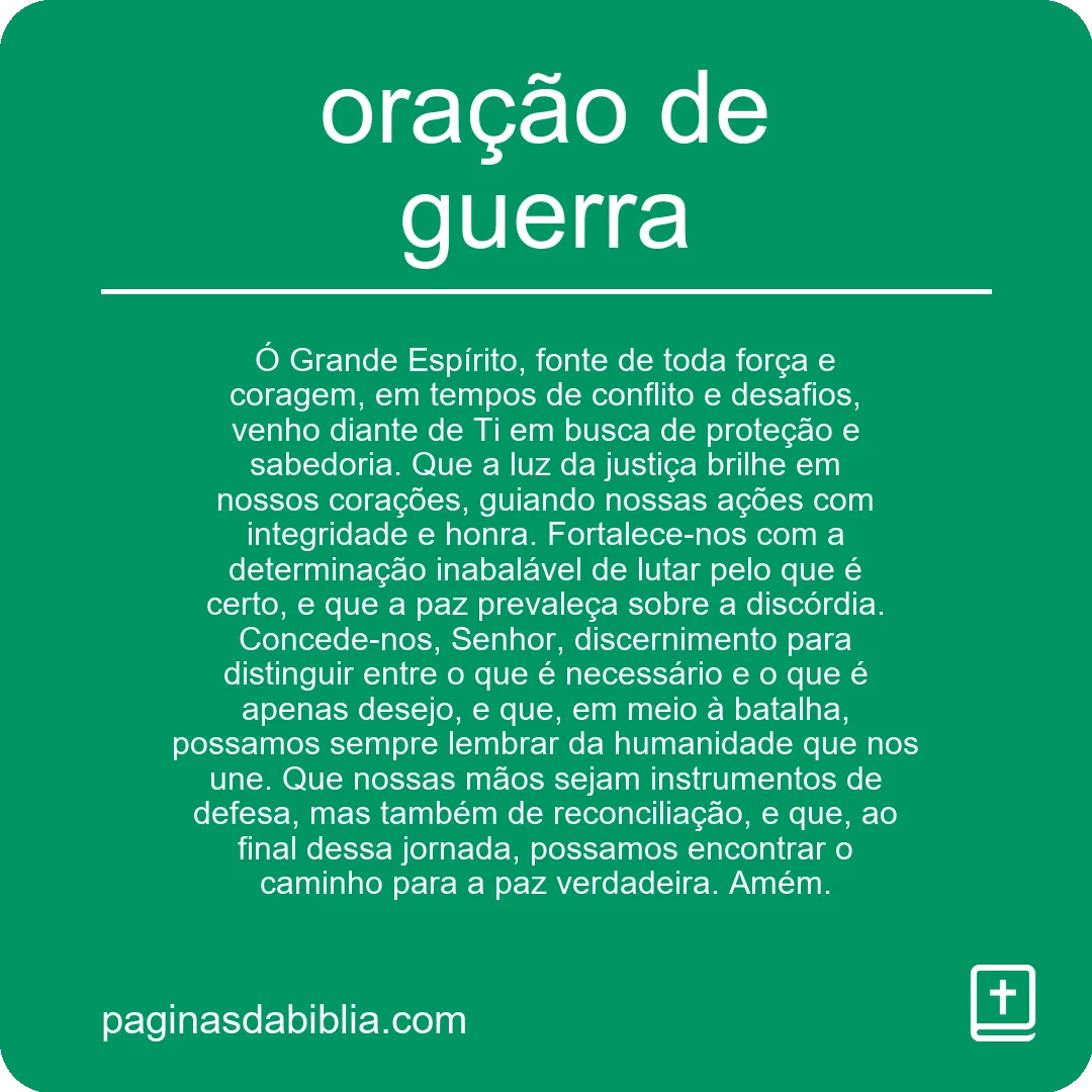 oração de guerra