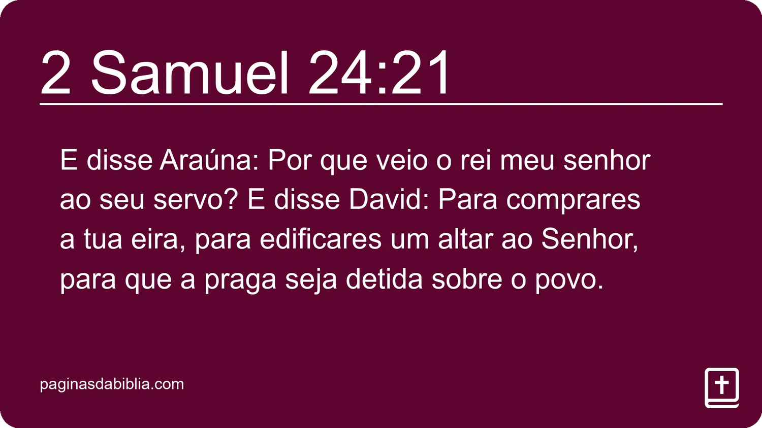 2 Samuel 24:21