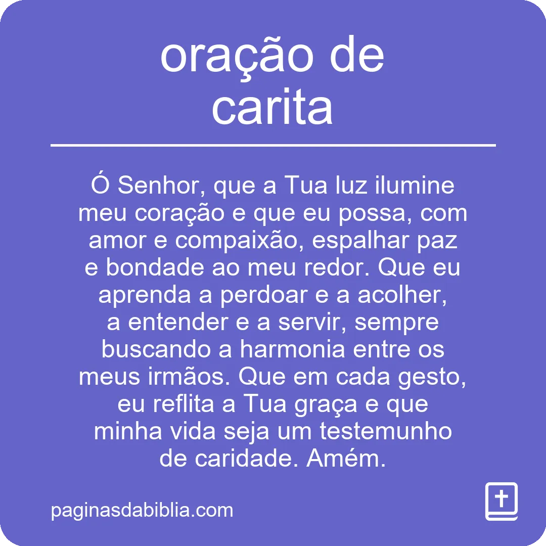 oração de carita