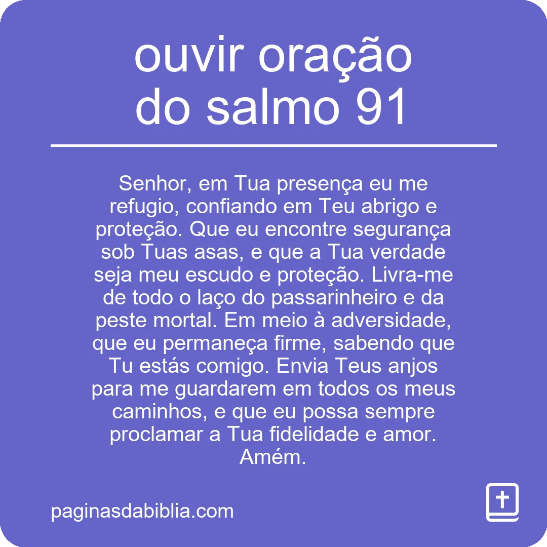 ouvir oração do salmo 91