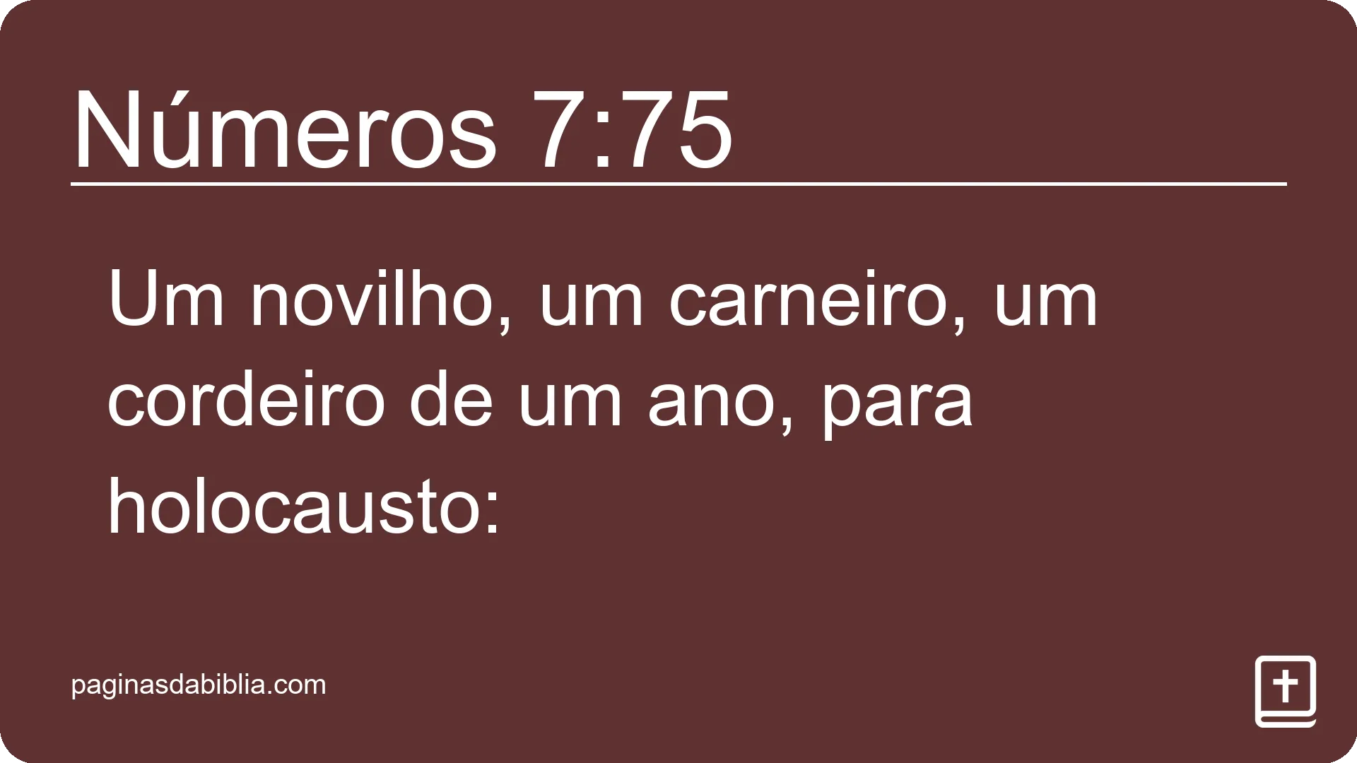 Números 7:75