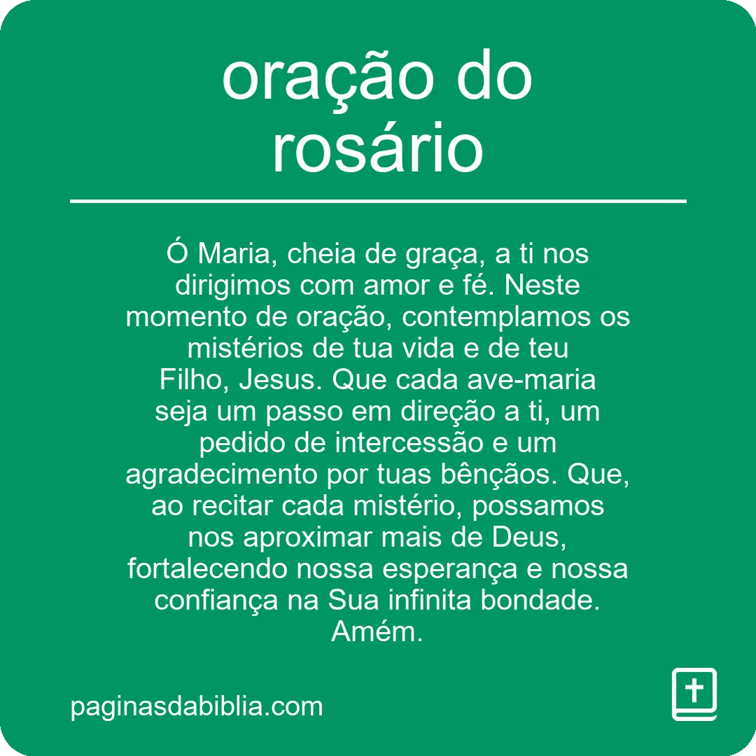 oração do rosário