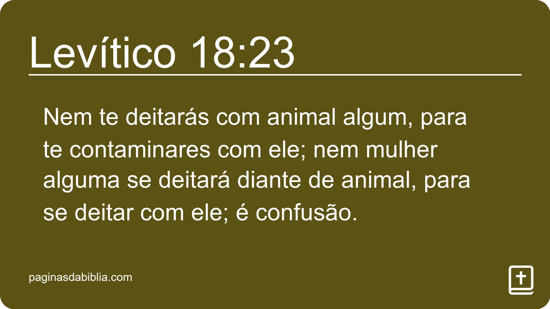 Levítico 18:23