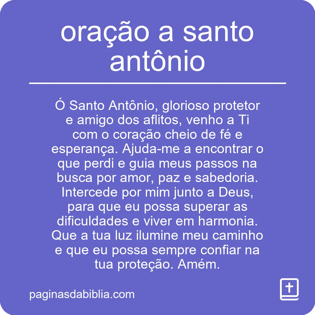 oração a santo antônio