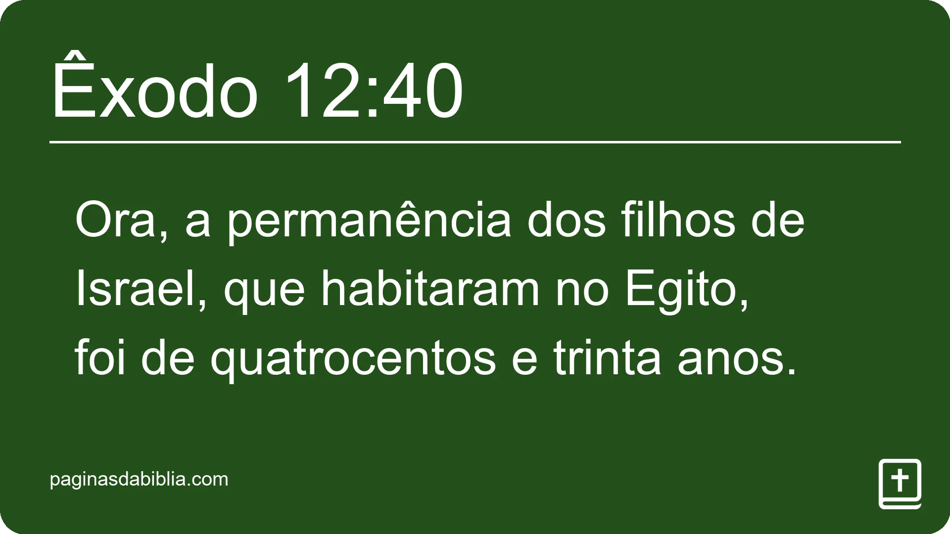 Êxodo 12:40