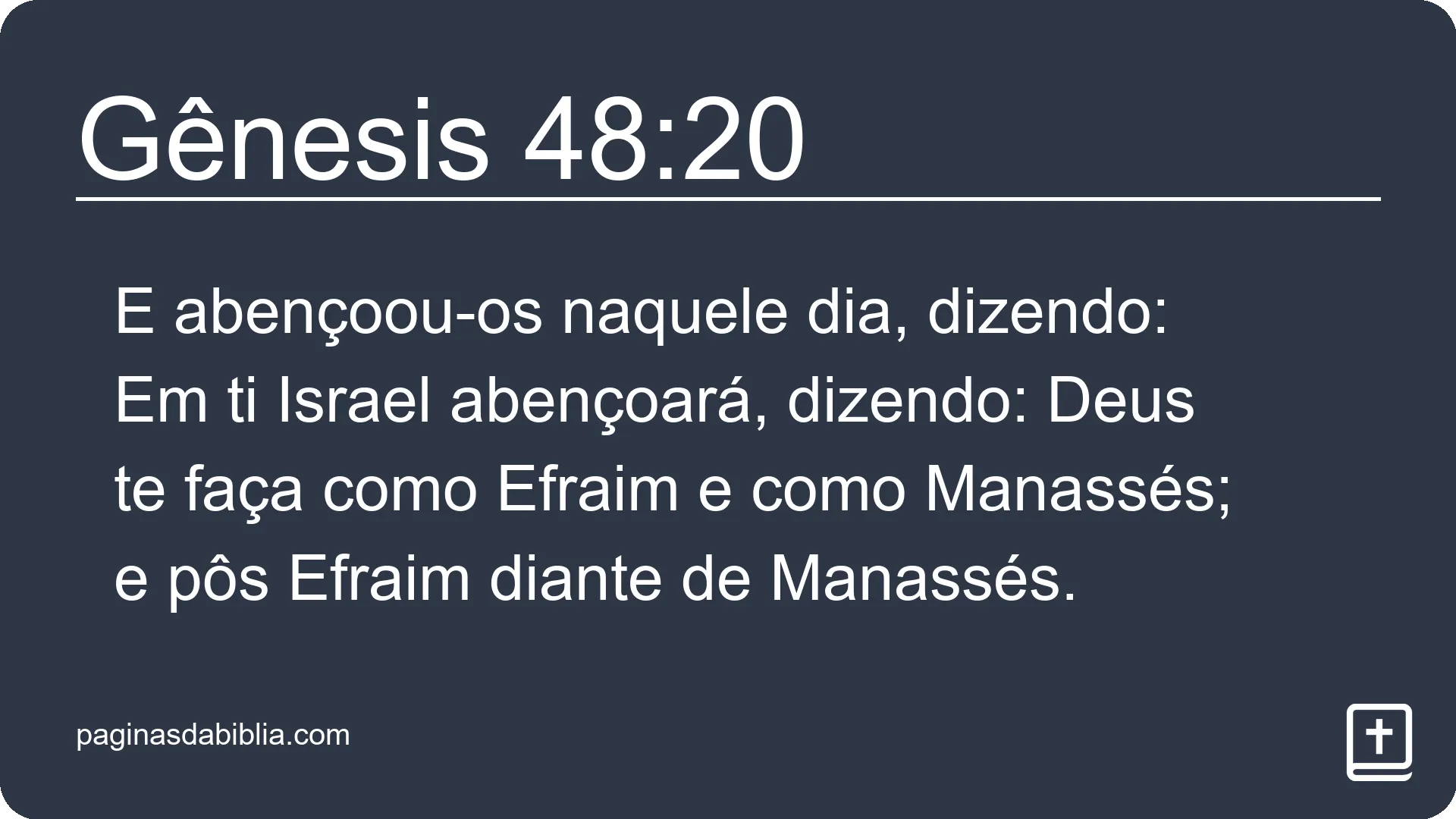 Gênesis 48:20