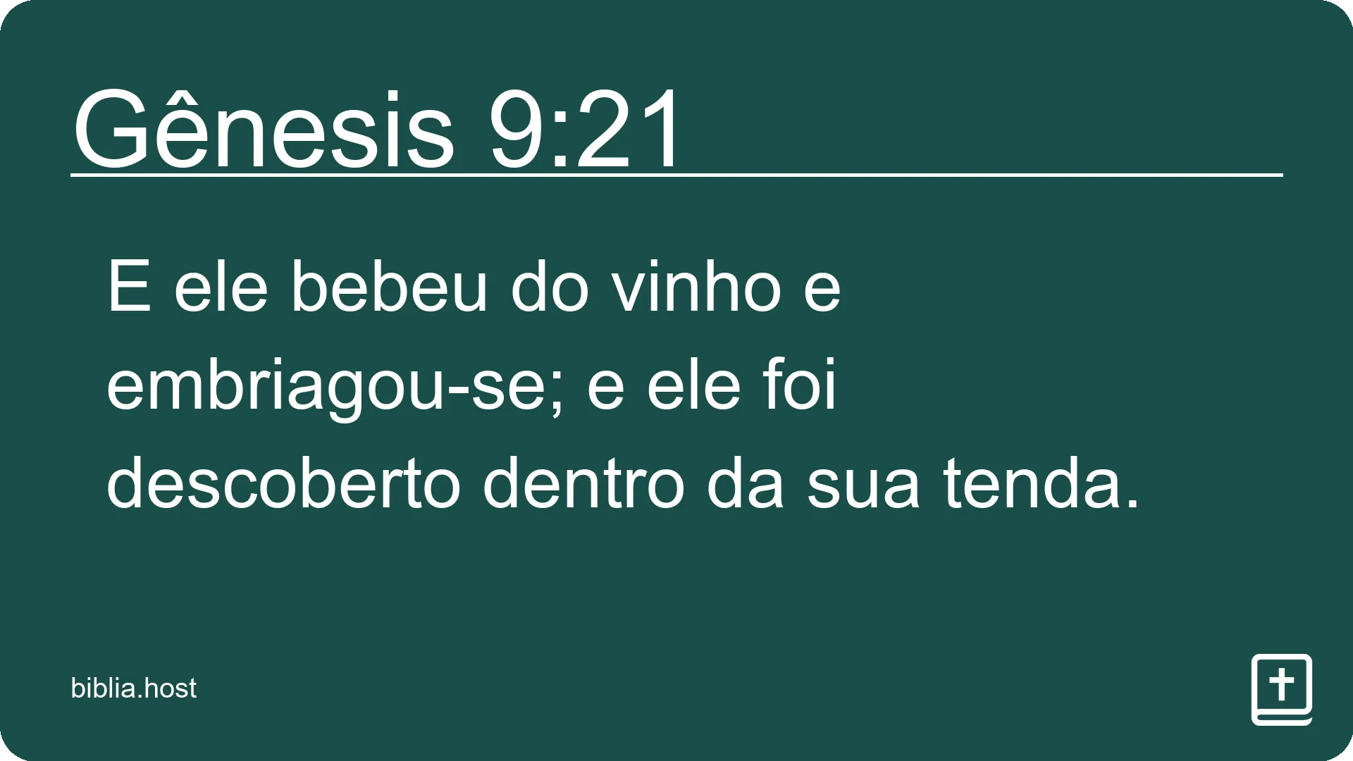 Gênesis 9:21