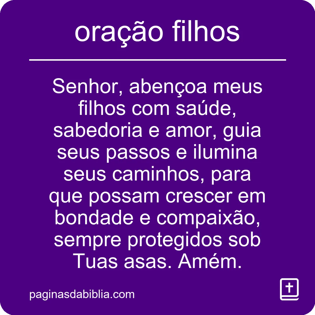 oração filhos