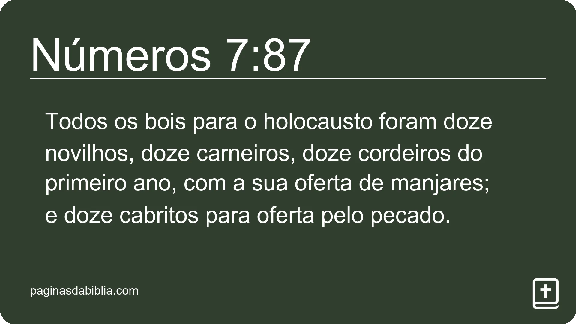 Números 7:87