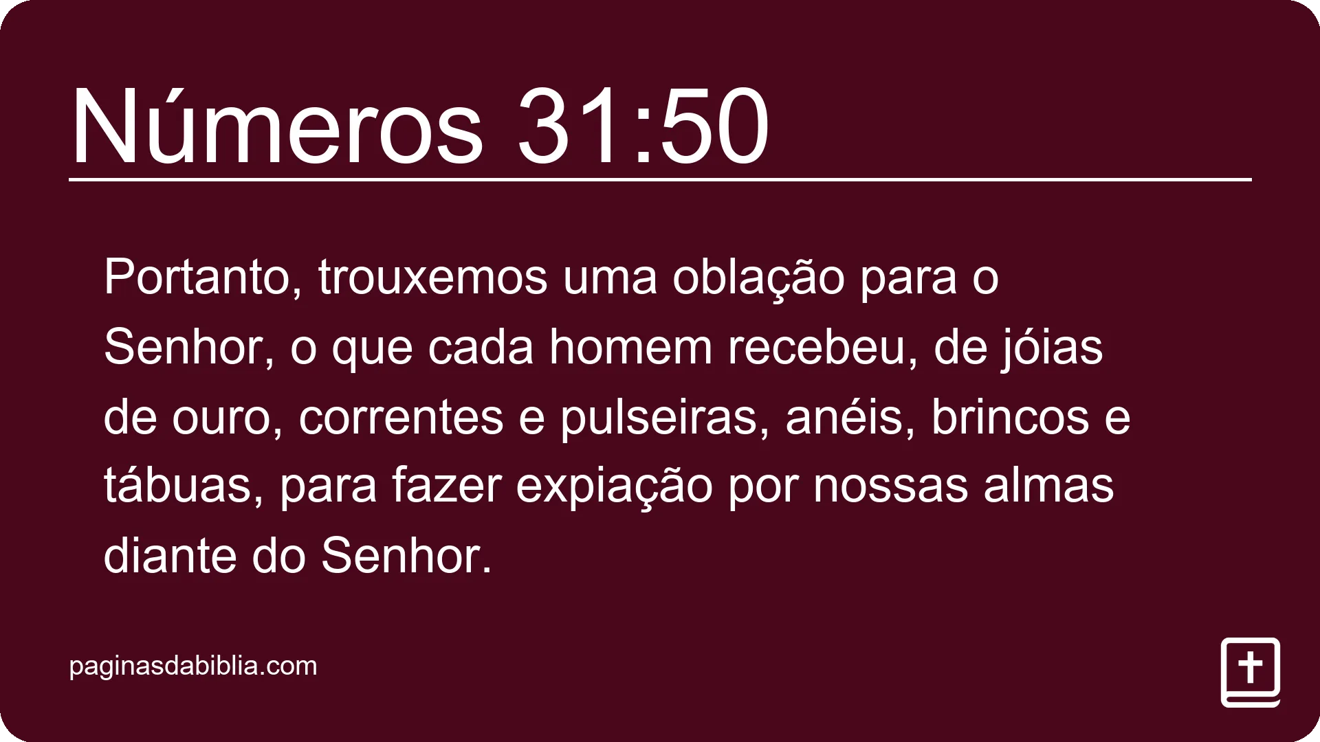 Números 31:50