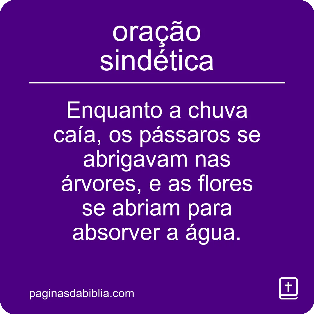 oração sindética