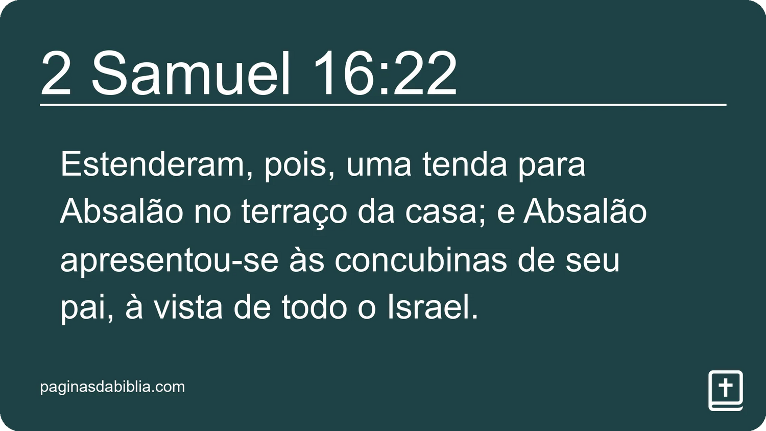 2 Samuel 16:22