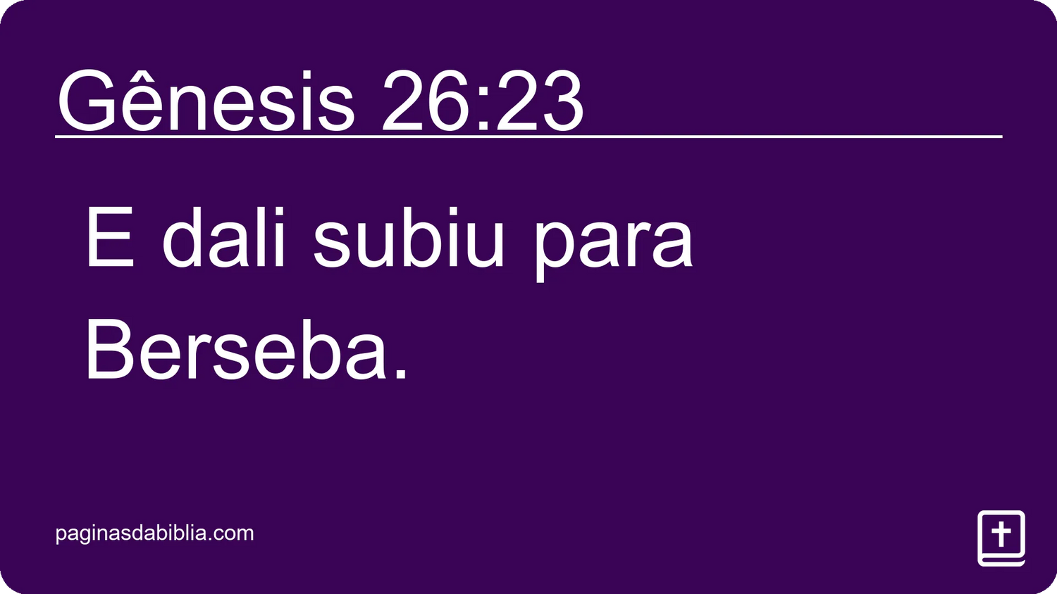 Gênesis 26:23