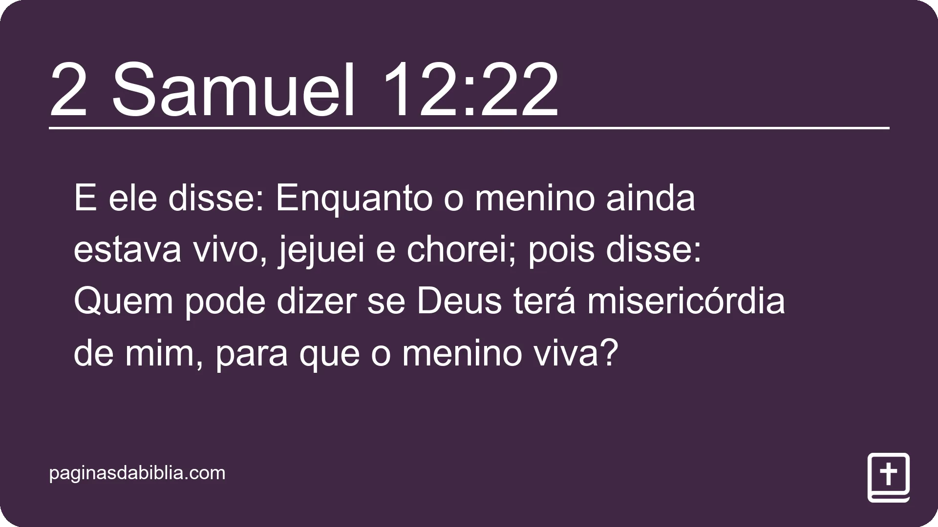 2 Samuel 12:22