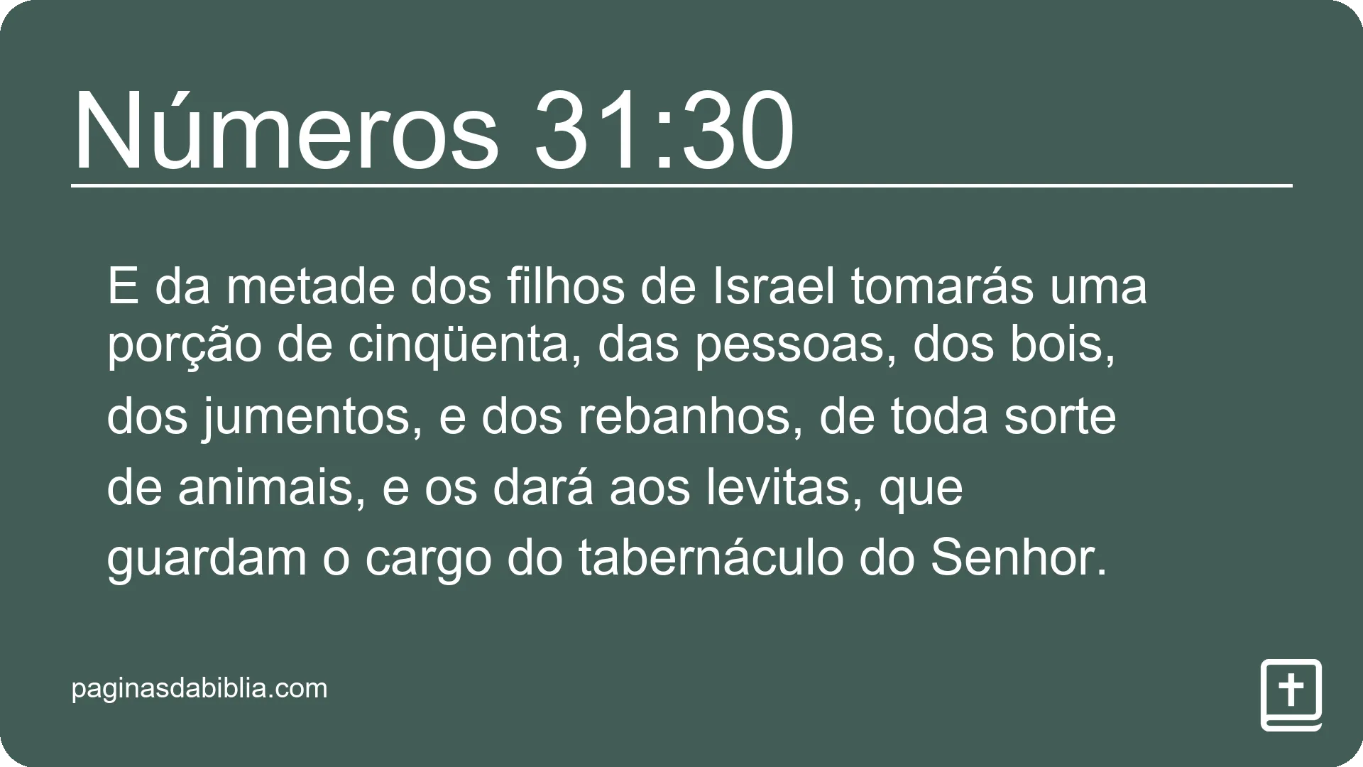 Números 31:30