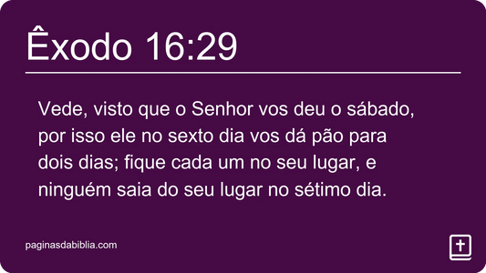 Êxodo 16:29