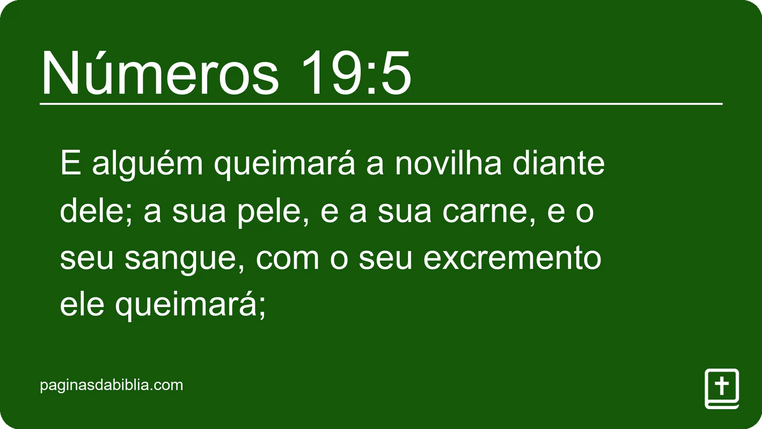 Números 19:5