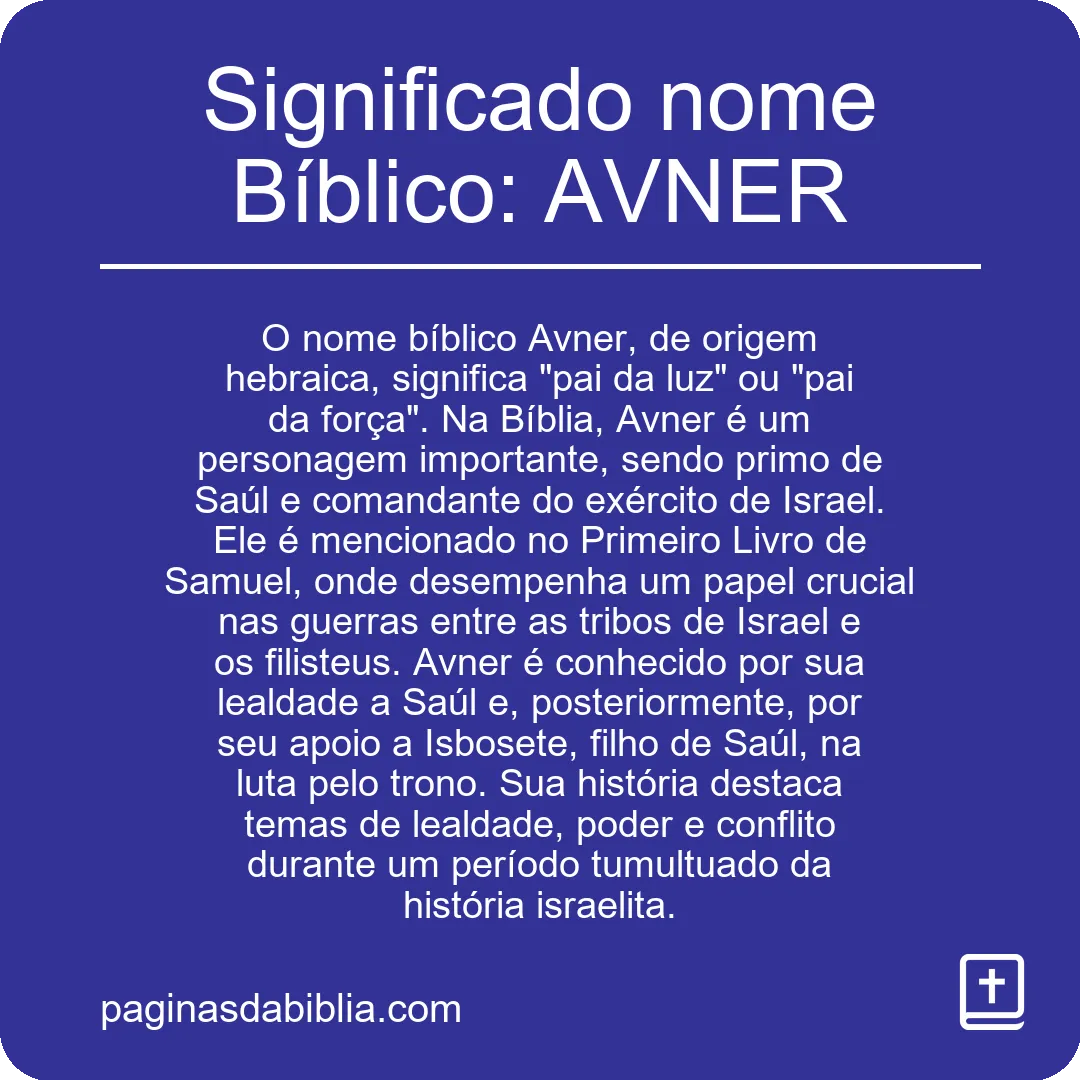 Significado nome Bíblico: AVNER