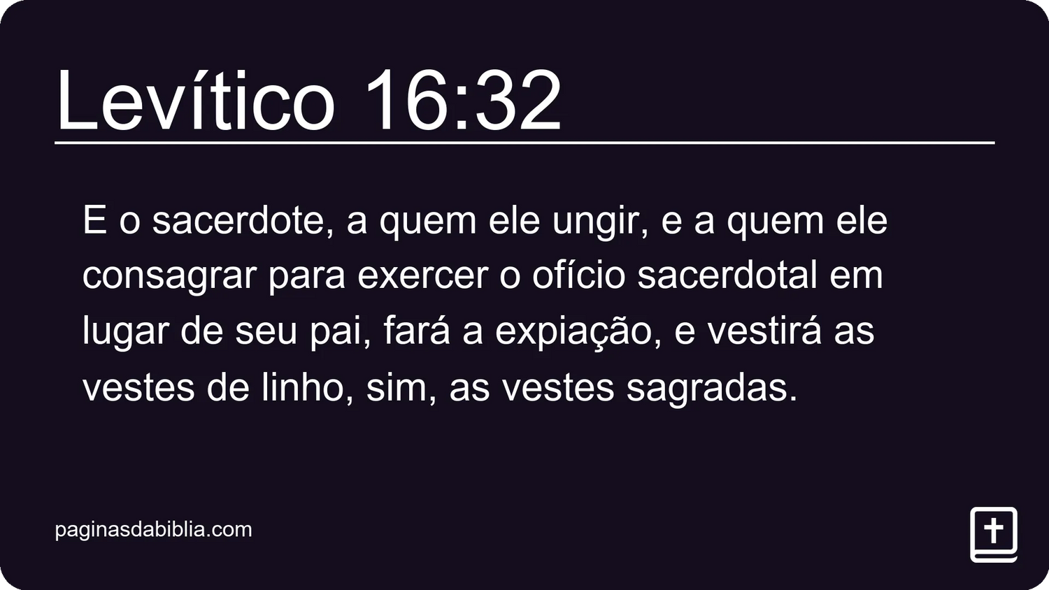 Levítico 16:32