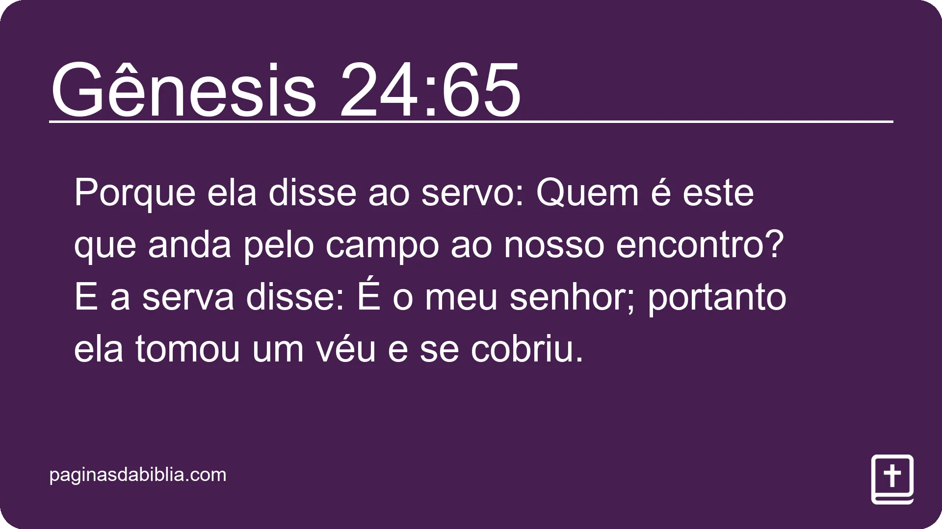 Gênesis 24:65