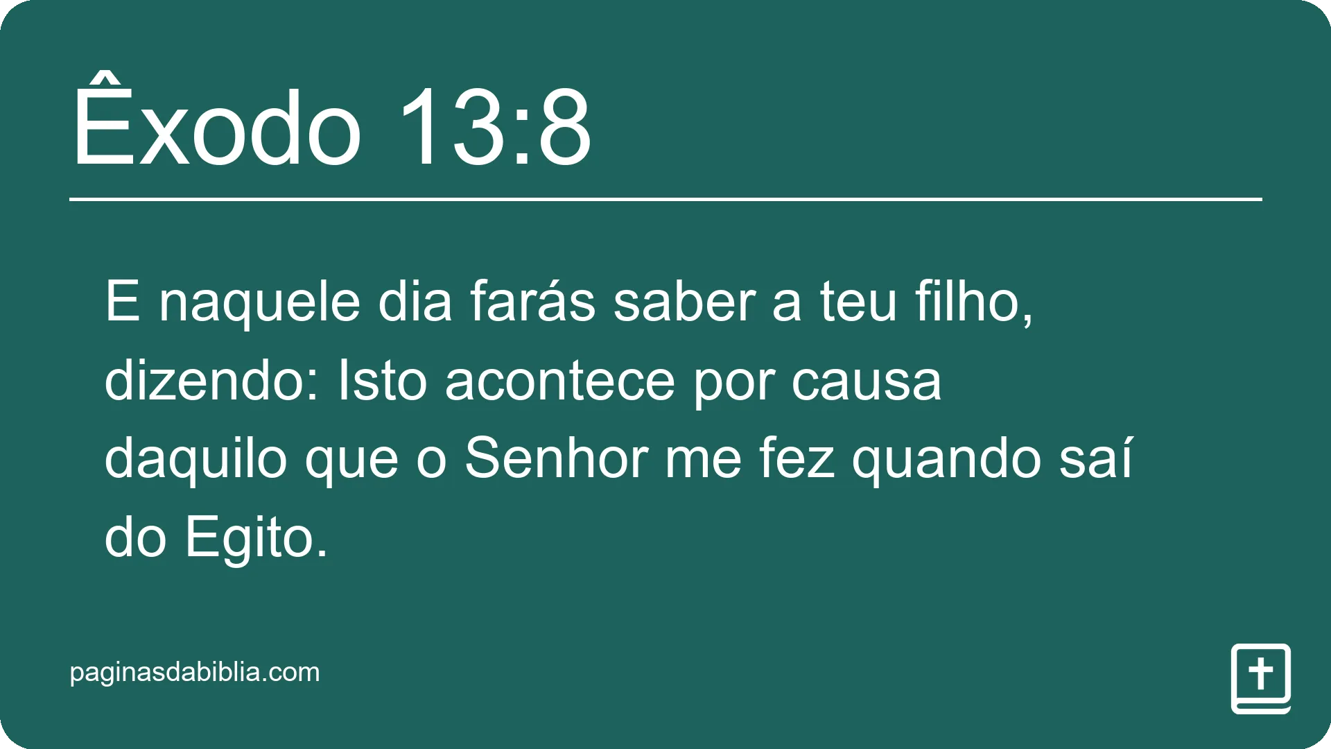 Êxodo 13:8