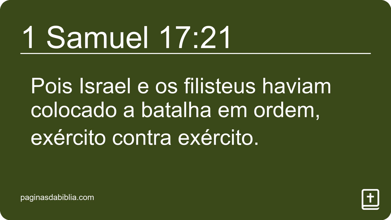 1 Samuel 17:21